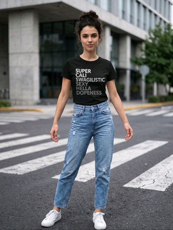 Tops - Graphic Tee - Super Cali Swagilistic Sexy Hella Dopeness
